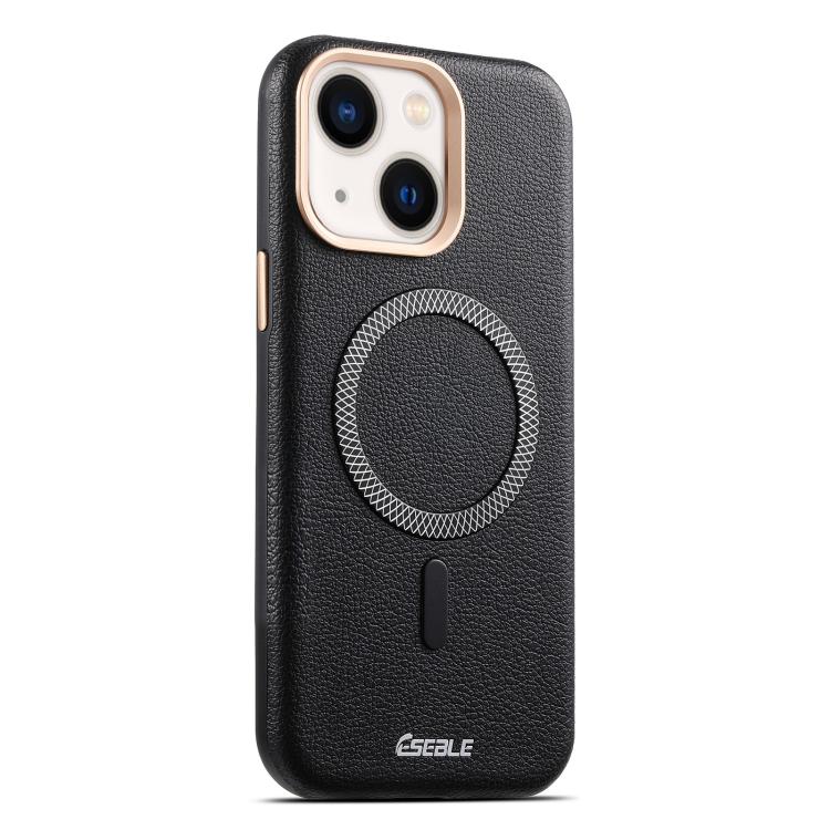 For iPhone 14 / 13 ESEBLE L2 Litchi Texture Metal Lens Magnetic Phone Case