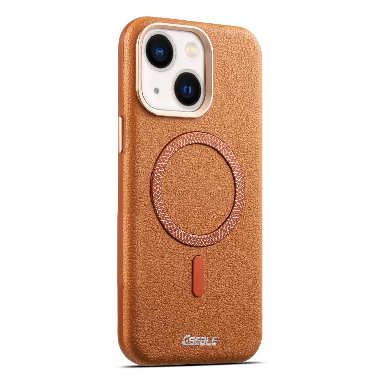 For iPhone 14 / 13 ESEBLE L2 Litchi Texture Metal Lens Magnetic Phone Case
