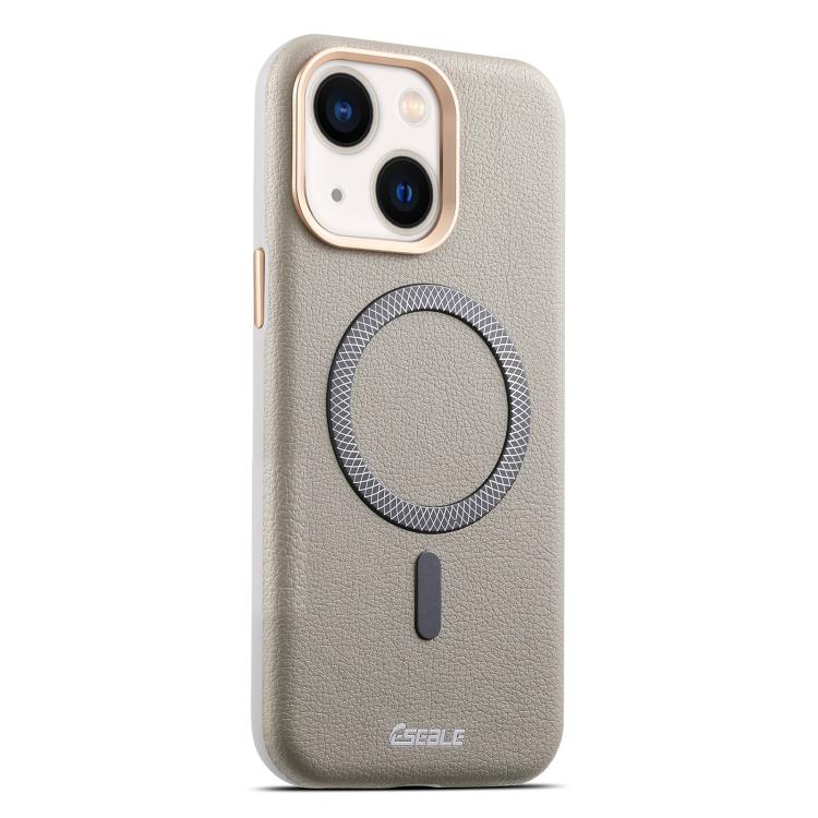 For iPhone 14 / 13 ESEBLE L2 Litchi Texture Metal Lens Magnetic Phone Case