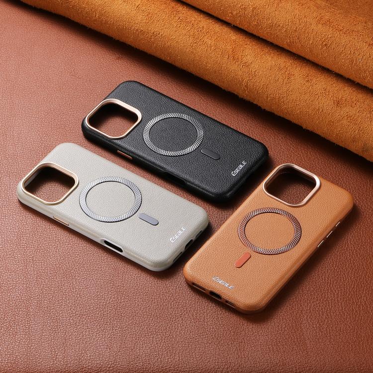 For iPhone 15 Pro ESEBLE L2 Litchi Texture Metal Lens Magnetic Phone Case