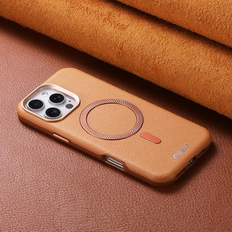 For iPhone 17 Pro ESEBLE L2 Litchi Texture Metal Lens Magnetic Phone Case