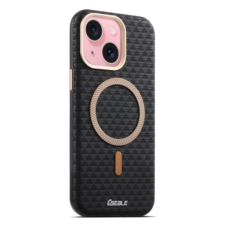 For iPhone 15 ESEBLE L3 Triangular Shield Metal Lens Magnetic Phone Case