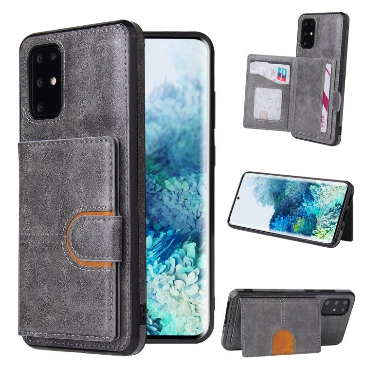 For Huawei P40 PU + TPU + PC  Shockproof Back Cover Case with Card Slot & Holder