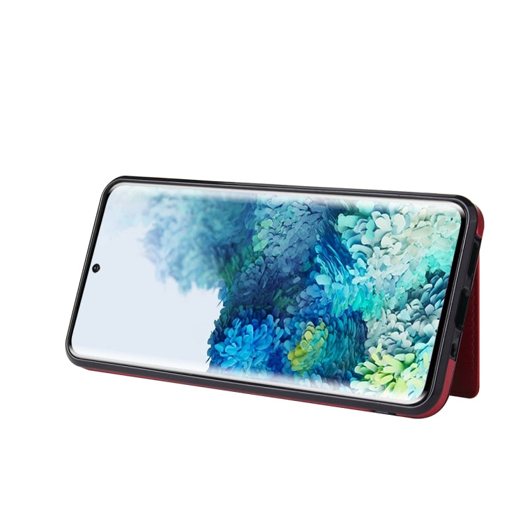 For Huawei P40 PU + TPU + PC  Shockproof Back Cover Case with Card Slot & Holder