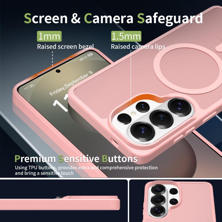 For Samsung Galaxy S26 Ultra 5G Skin Feel TPU Hybrid PC MagSafe Phone Case