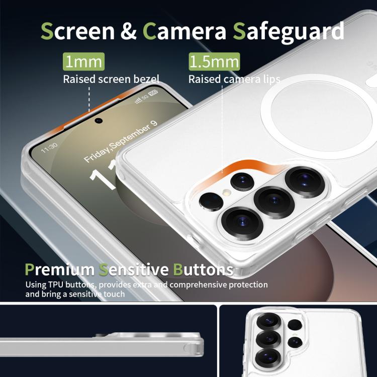 For Samsung Galaxy S26 Ultra 5G Skin Feel TPU Hybrid PC MagSafe Phone Case