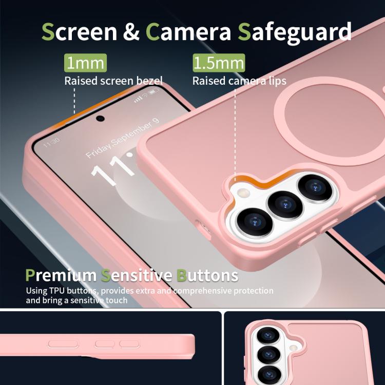 For Samsung Galaxy S26+ 5G Skin Feel TPU Hybrid PC MagSafe Phone Case