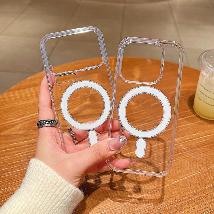 For Xiaomi 17 Large Hole Camera MagSafe Magnetic Clear Acrylic TPU Case - Transparent
