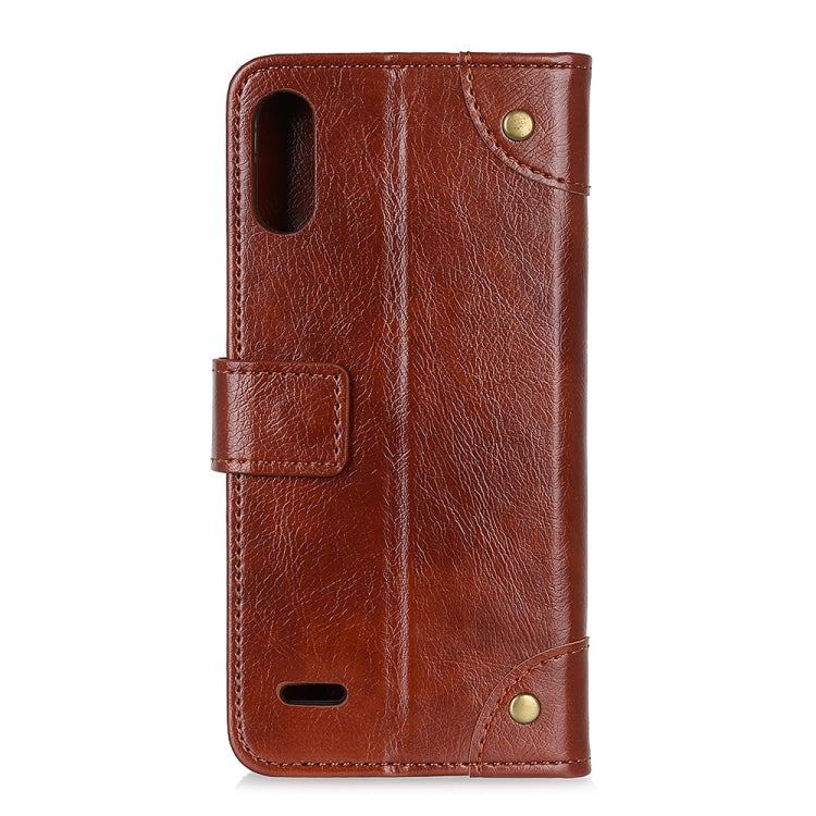 For LG K22 Copper Buckle Nappa Texture Horizontal Flip Leather Case with Holder & Card Slots & Wallet