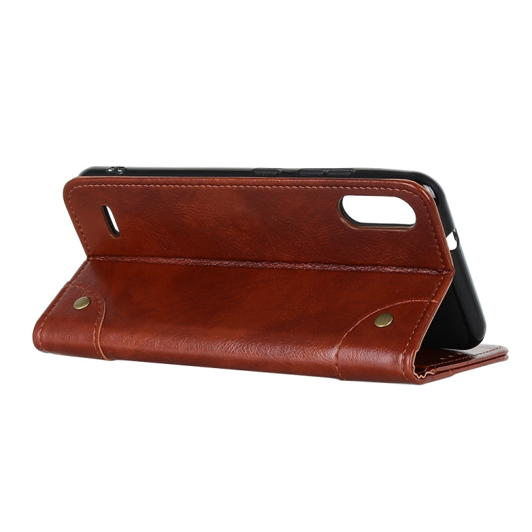 For LG K22 Copper Buckle Nappa Texture Horizontal Flip Leather Case with Holder & Card Slots & Wallet