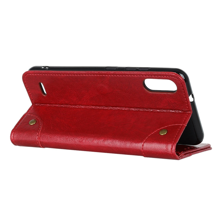 For LG K22 Copper Buckle Nappa Texture Horizontal Flip Leather Case with Holder & Card Slots & Wallet