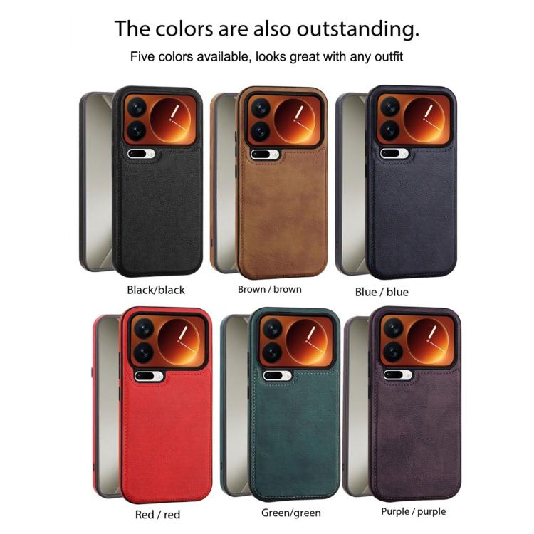 For Xiaomi 17 Pro Max Business Classic Leather Texture Shockproof Phone Case