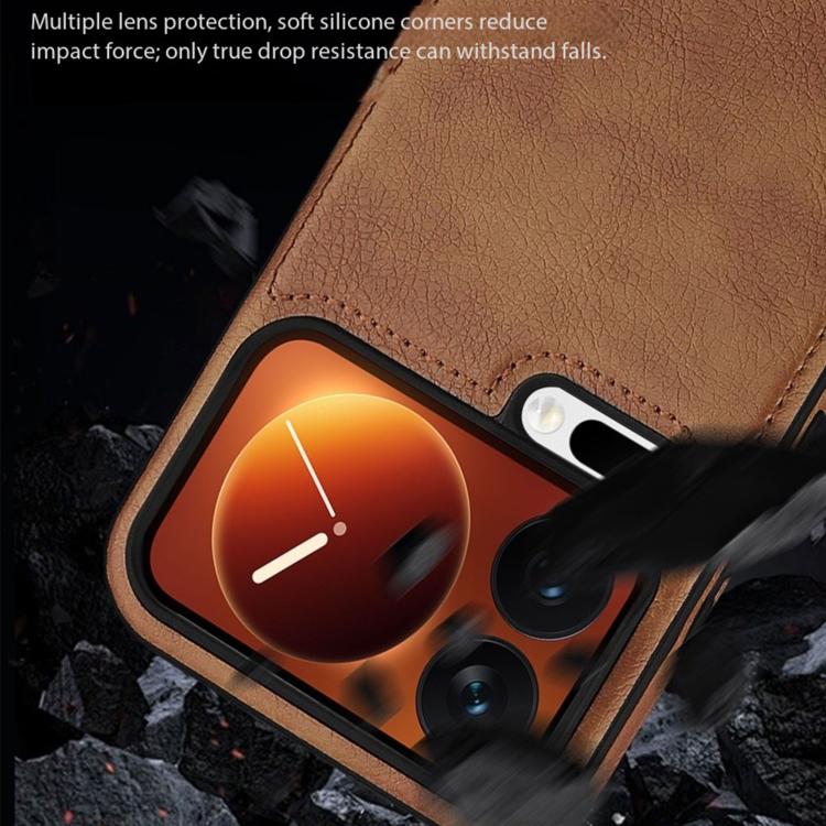 For Xiaomi 17 Pro Max Business Classic Leather Texture Shockproof Phone Case
