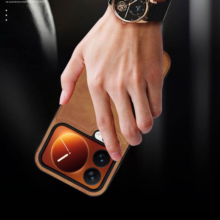 For Xiaomi 17 Pro Max Business Classic Leather Texture Shockproof Phone Case