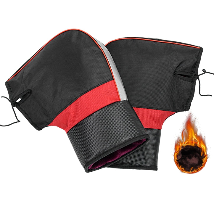 CS-1190A1 Motorcycle Winter Windproof Waterproof Thickened Warm Handle Cover Riding Gloves, Style: Small Mouth with Reflective Strip Version