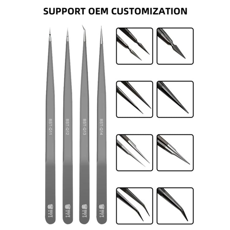 BEST Non-magnetic High Hardness Stainless Steel Tweezers, Model:BST-Q14