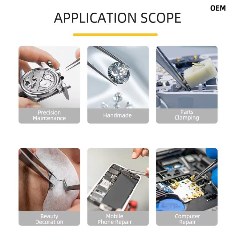 BEST Non-magnetic High Hardness Stainless Steel Tweezers, Model:BST-Q12