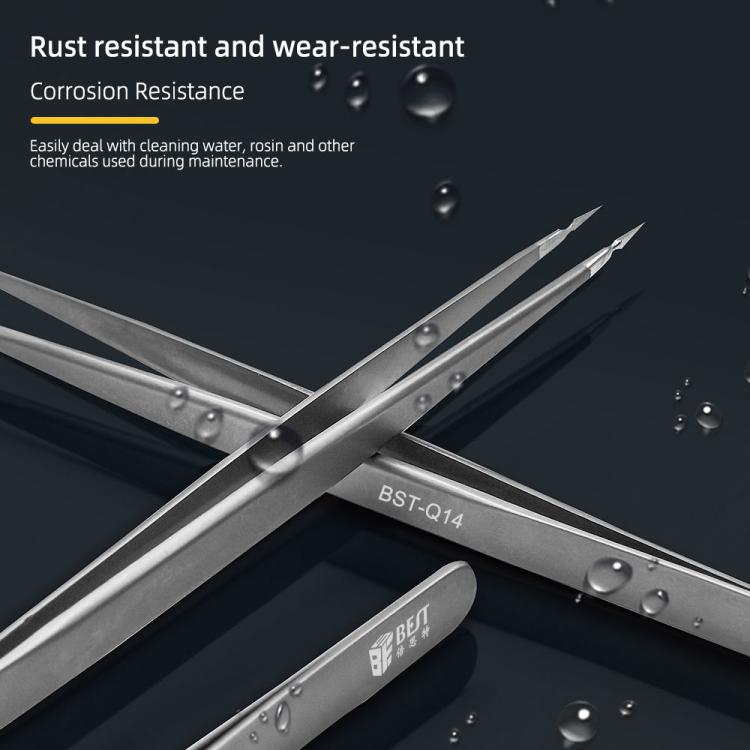 BEST Non-magnetic High Hardness Stainless Steel Tweezers, Model:BST-Q11