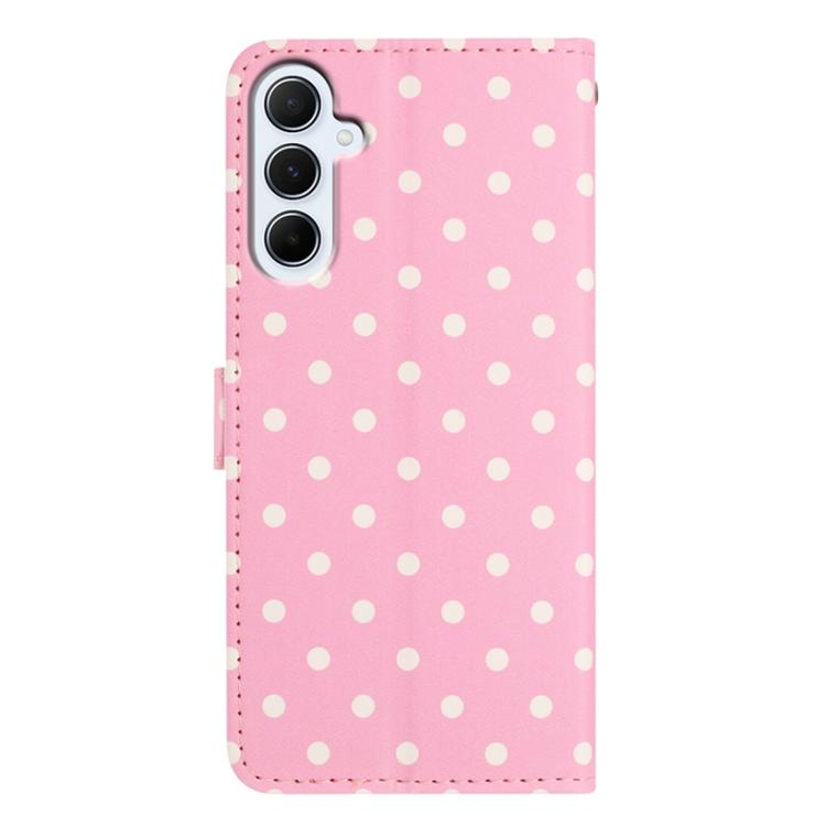 For Samsung Galaxy S24 FE 5G Small Dots Pattern Vegan Leather Phone Case