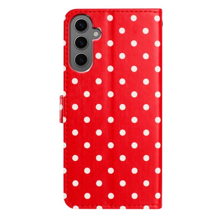 For Samsung Galaxy S24 5G Small Dots Pattern Vegan Leather Phone Case