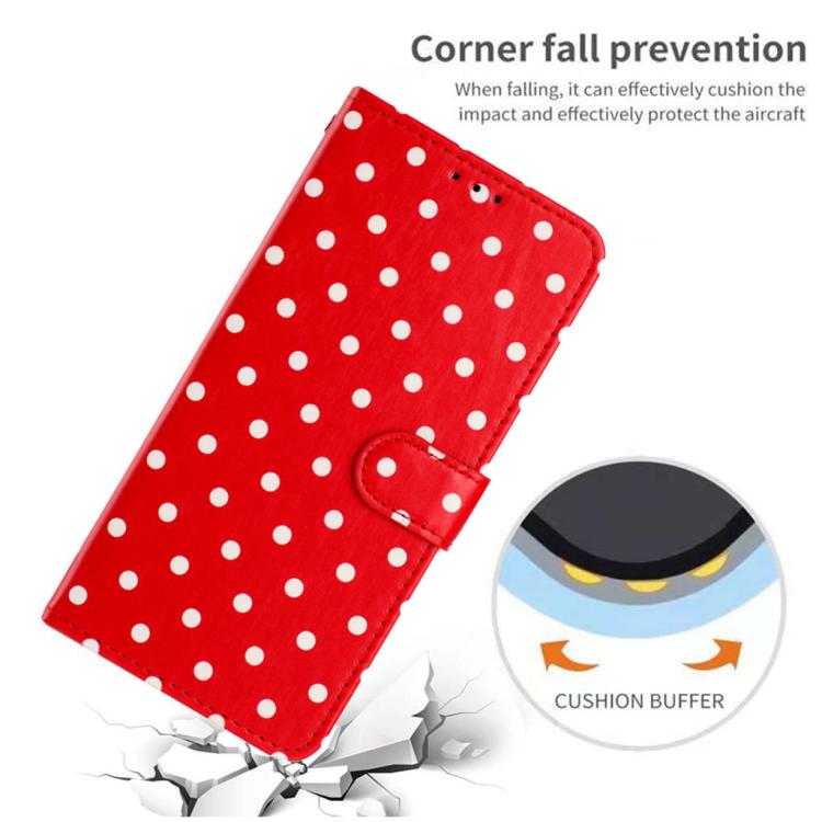For Samsung Galaxy S24 5G Small Dots Pattern Vegan Leather Phone Case