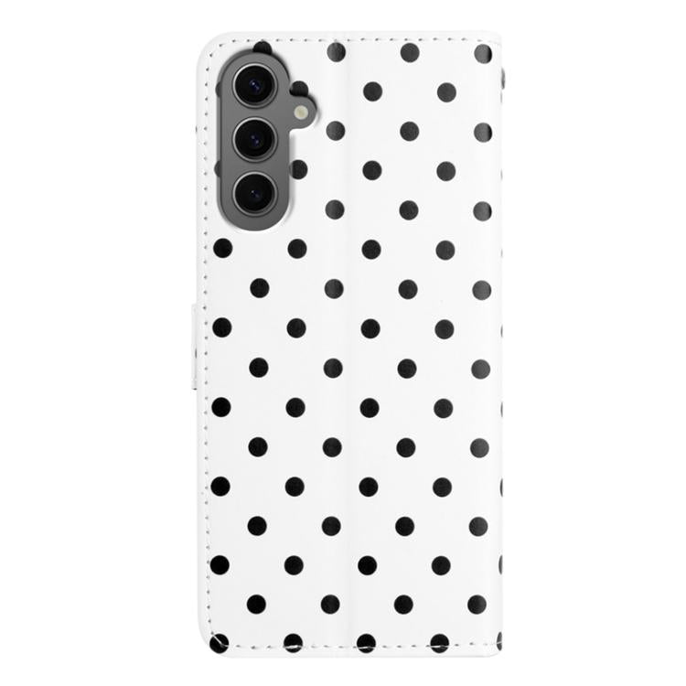 For Samsung Galaxy S24 5G Small Dots Pattern Vegan Leather Phone Case