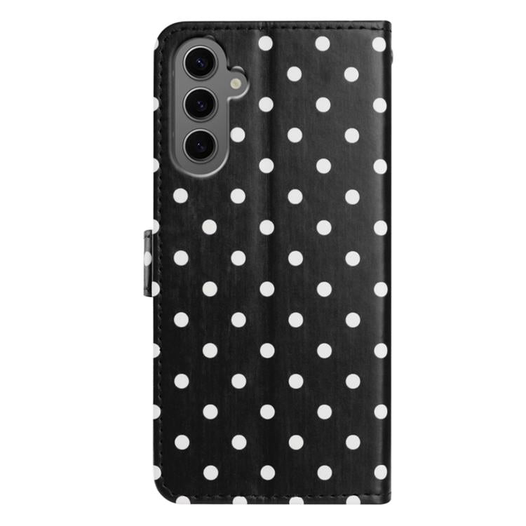 For Samsung Galaxy S24 5G Small Dots Pattern Vegan Leather Phone Case