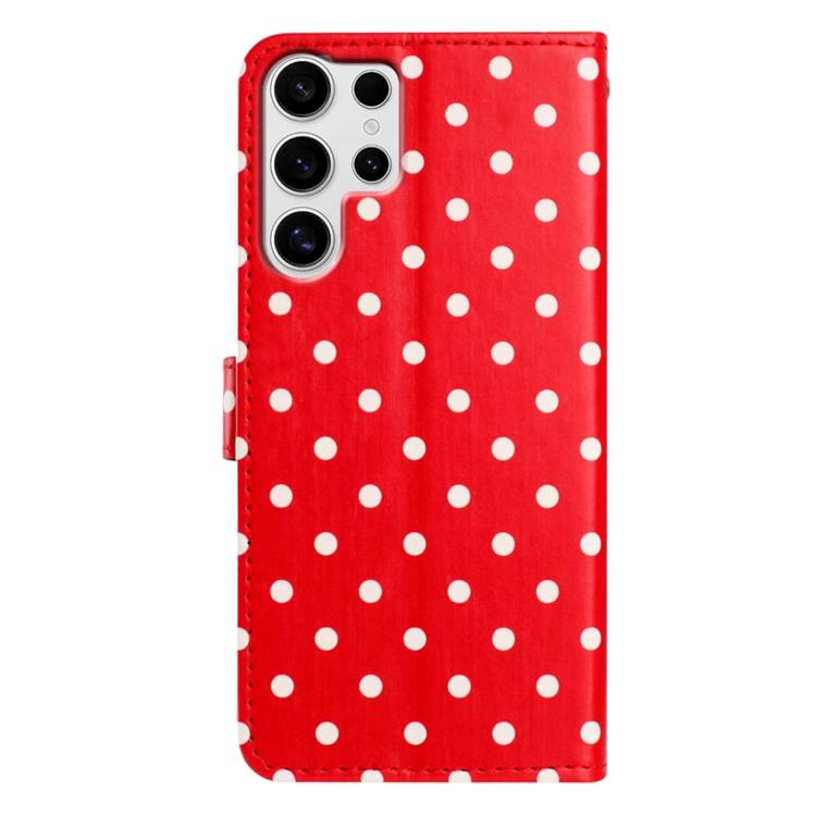 For Samsung Galaxy S25 Ultra 5G Small Dots Pattern Vegan Leather Phone Case
