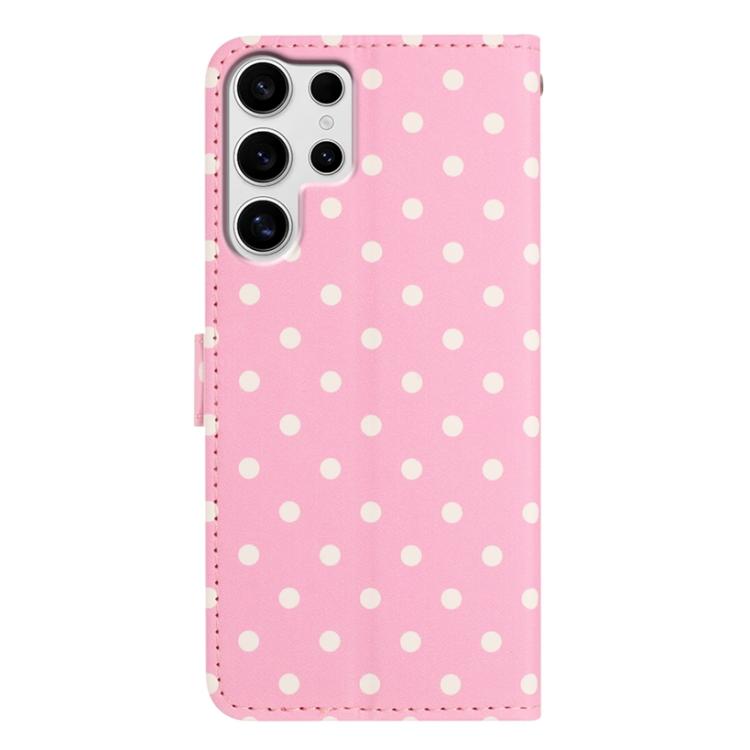 For Samsung Galaxy S25 Ultra 5G Small Dots Pattern Vegan Leather Phone Case