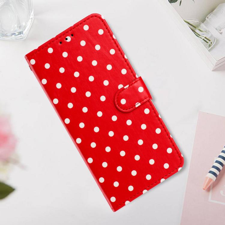 For Samsung Galaxy S23 Ultra 5G Small Dots Pattern Vegan Leather Phone Case