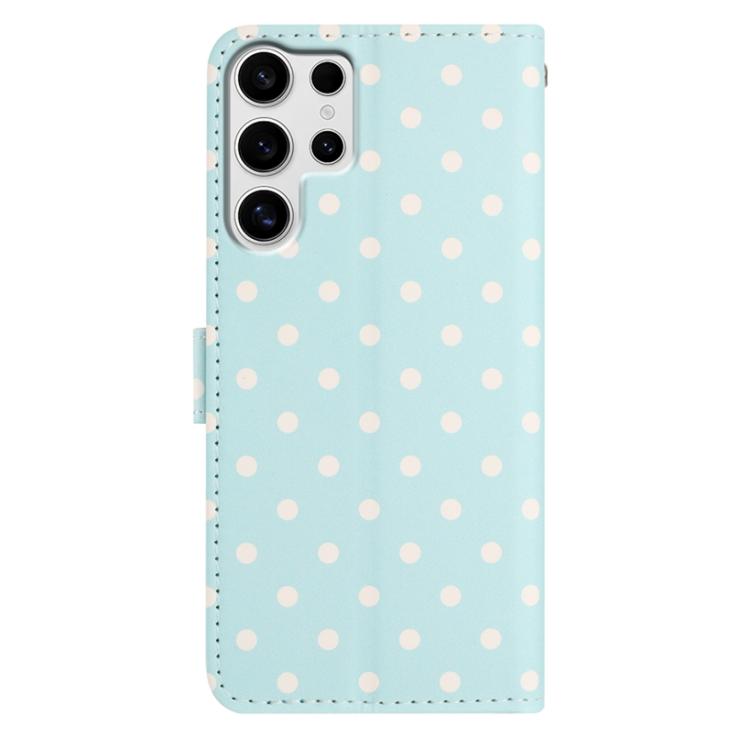 For Samsung Galaxy S23 Ultra 5G Small Dots Pattern Vegan Leather Phone Case