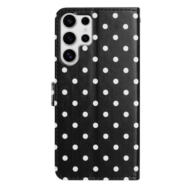 For Samsung Galaxy S22 Ultra 5G Small Dots Pattern Vegan Leather Phone Case