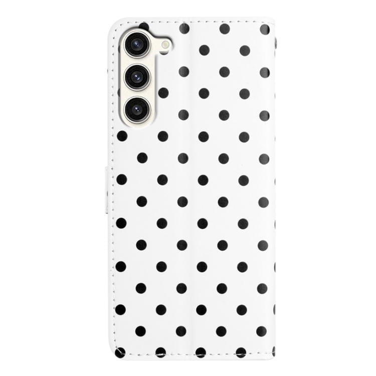 For Samsung Galaxy S23+ 5G Small Dots Pattern Vegan Leather Phone Case