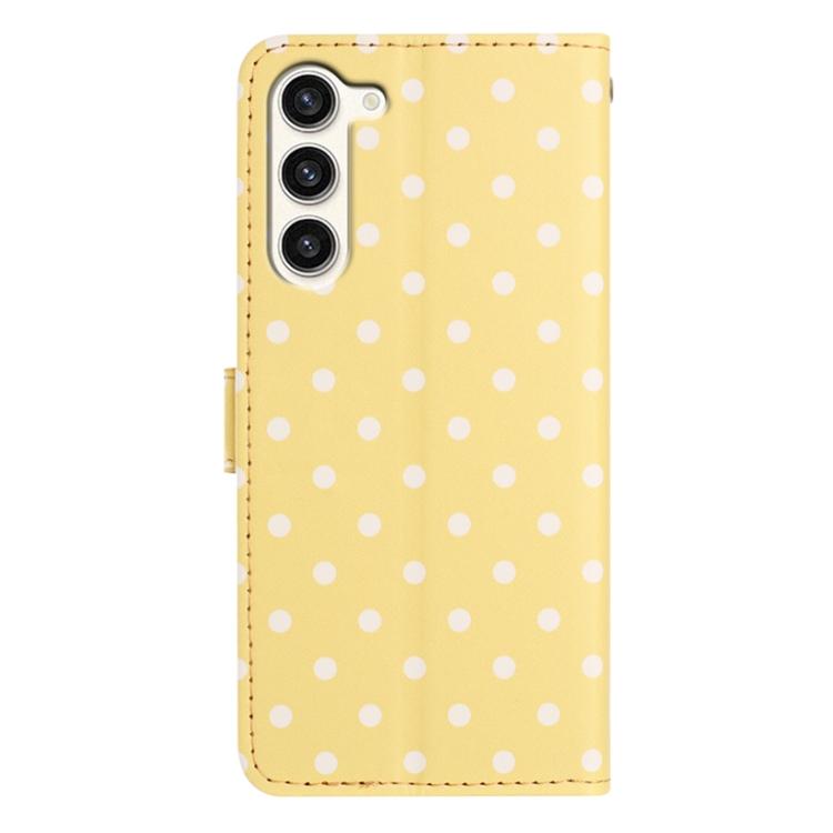 For Samsung Galaxy S23+ 5G Small Dots Pattern Vegan Leather Phone Case