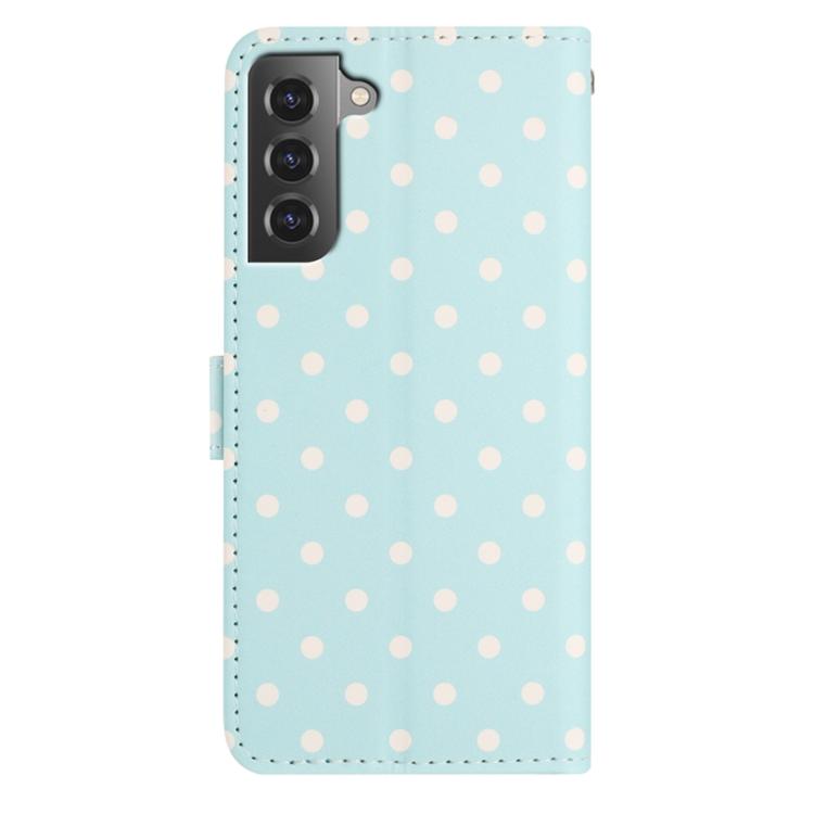 For Samsung Galaxy S22 5G Small Dots Pattern Vegan Leather Phone Case