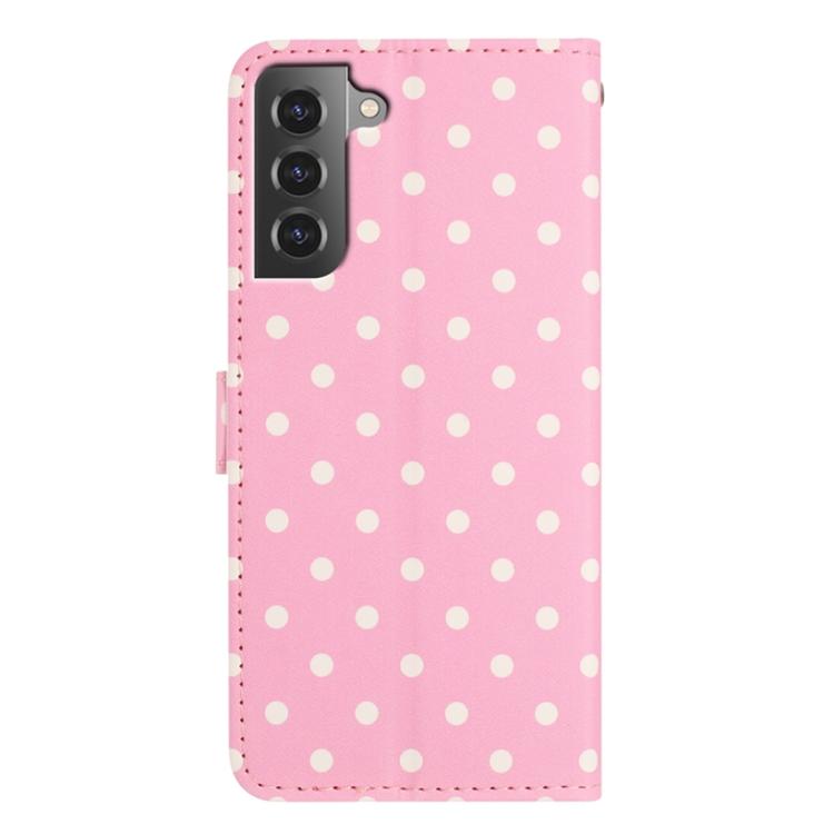 For Samsung Galaxy S21 5G Small Dots Pattern Vegan Leather Phone Case