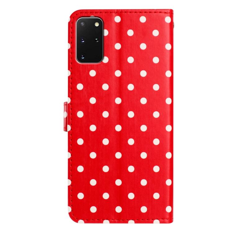 For Samsung Galaxy S20+ Small Dots Pattern Vegan Leather Phone Case