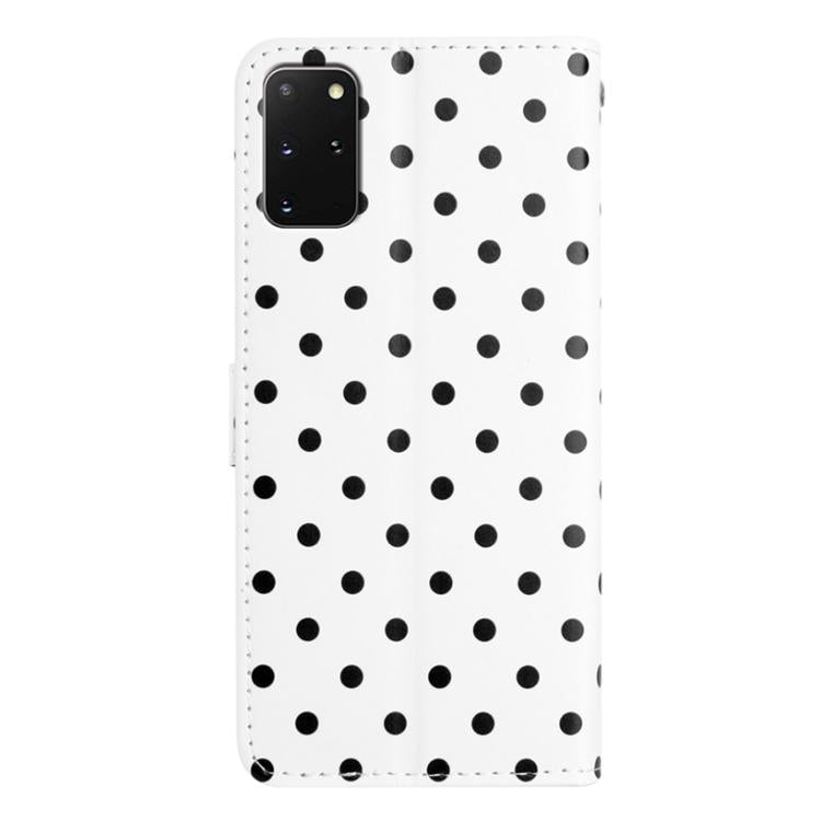 For Samsung Galaxy S20+ Small Dots Pattern Vegan Leather Phone Case