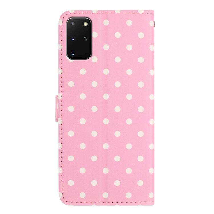 For Samsung Galaxy S20+ Small Dots Pattern Vegan Leather Phone Case