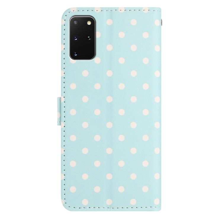 For Samsung Galaxy S20+ Small Dots Pattern Vegan Leather Phone Case