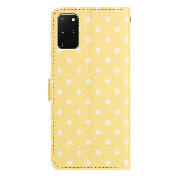 For Samsung Galaxy S20+ Small Dots Pattern Vegan Leather Phone Case