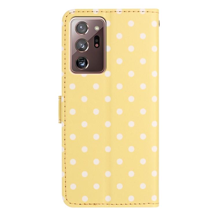 For Samsung Galaxy Note20 Ultra Small Dots Pattern Vegan Leather Phone Case