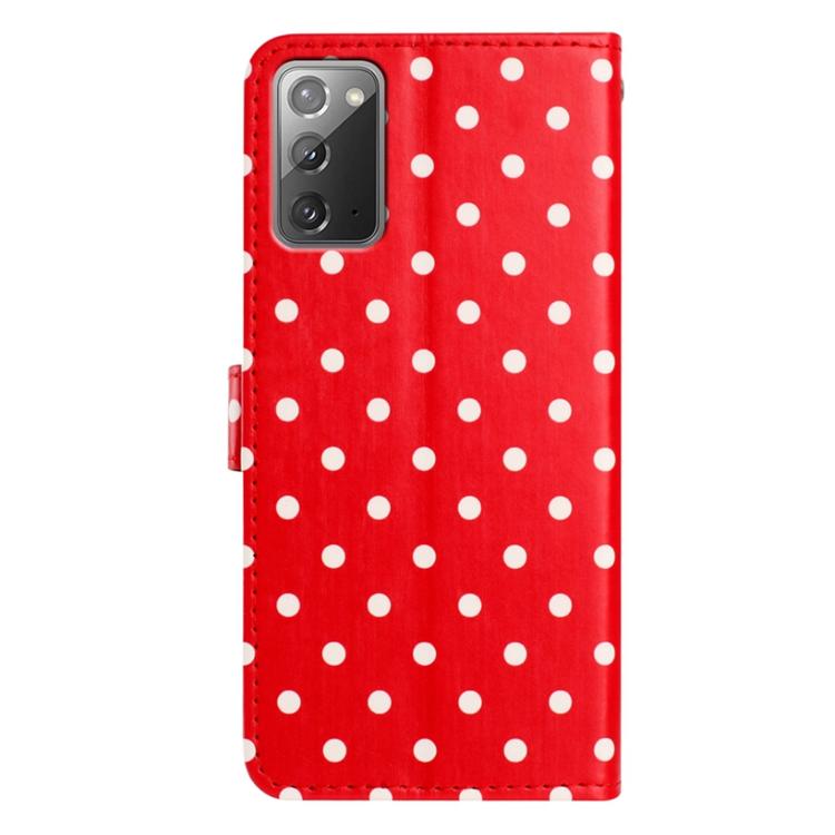 For Samsung Galaxy Note20 Small Dots Pattern Vegan Leather Phone Case