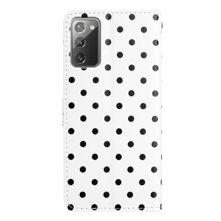 For Samsung Galaxy Note20 Small Dots Pattern Vegan Leather Phone Case