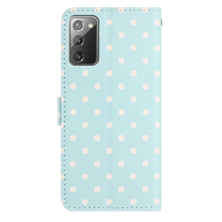 For Samsung Galaxy Note20 Small Dots Pattern Vegan Leather Phone Case