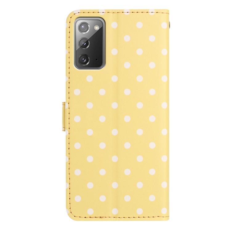 For Samsung Galaxy Note20 Small Dots Pattern Vegan Leather Phone Case
