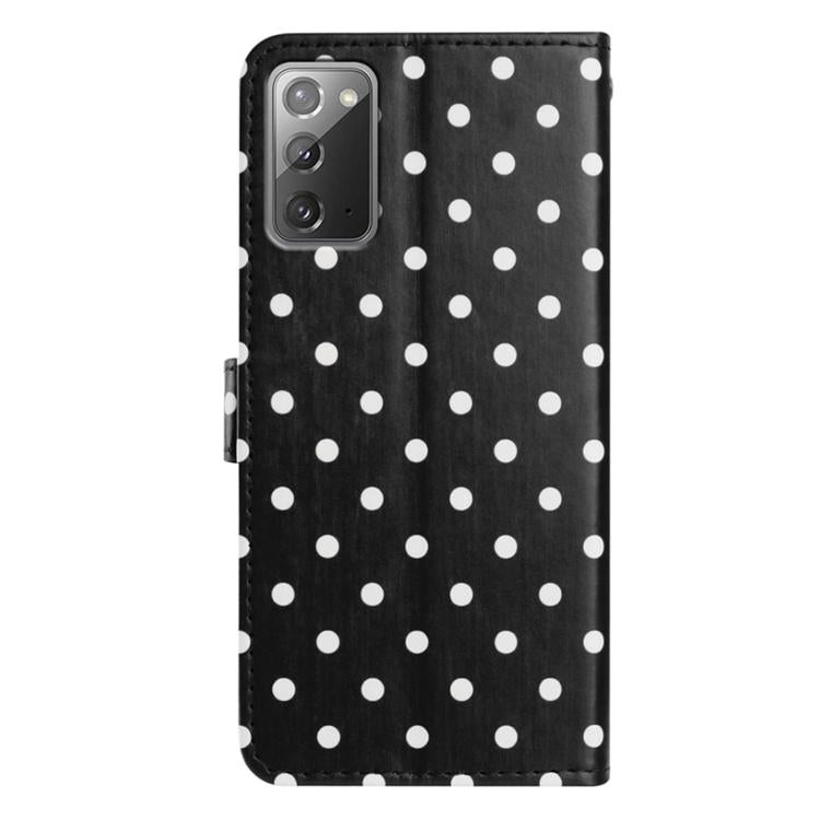 For Samsung Galaxy Note20 Small Dots Pattern Vegan Leather Phone Case