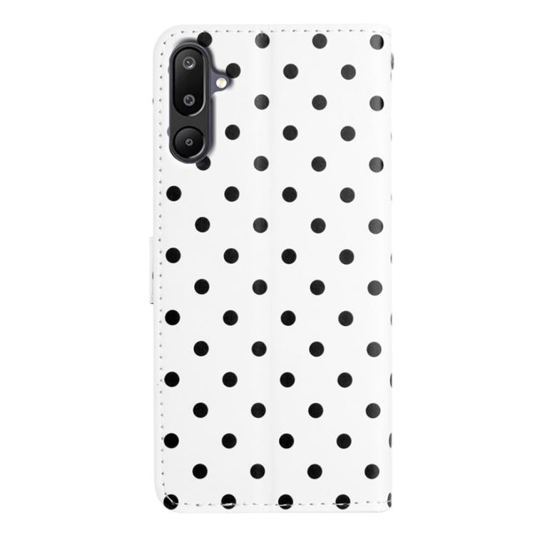 For Samsung Galaxy F16 5G Small Dots Pattern Vegan Leather Phone Case