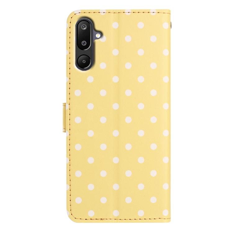For Samsung Galaxy F16 5G Small Dots Pattern Vegan Leather Phone Case