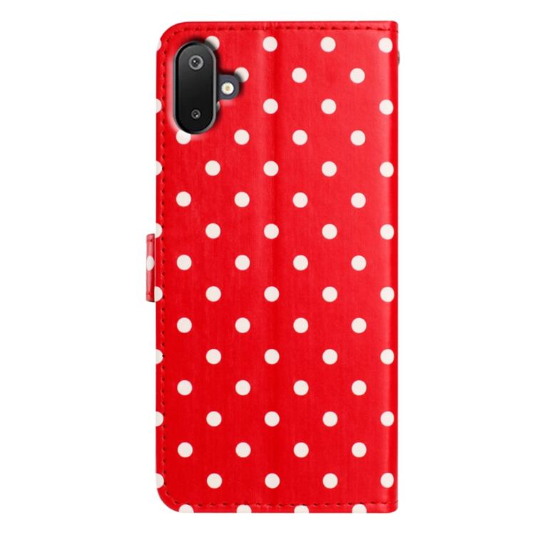 For Samsung Galaxy M06 5G Small Dots Pattern Vegan Leather Phone Case